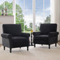 TEWLOSS Oversized Accent Chairs Set of 2, Chenille Fabric Upholstered Arm Chairs for Living Room, Black