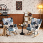 TEWLOSS Rocking Chair Nursery Accent Chairs Set of 2 for Living Room, Navy Blue