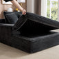 TEWLOSS 67.3" Oversized Chaise Lounge Chair with Removable Cover - No Assembly Cloud Couch, Memory Foam Sleeper Sofa Bed for Living Room/Bedroom, Gray
