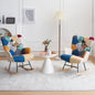 TEWLOSS Rocking Chair Nursery Accent Chairs Set of 2 for Living Room, Boho Blue